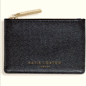 Katie Loxton Alexa Shimmer Womens Small Vegan Leather Zippered Card Holder